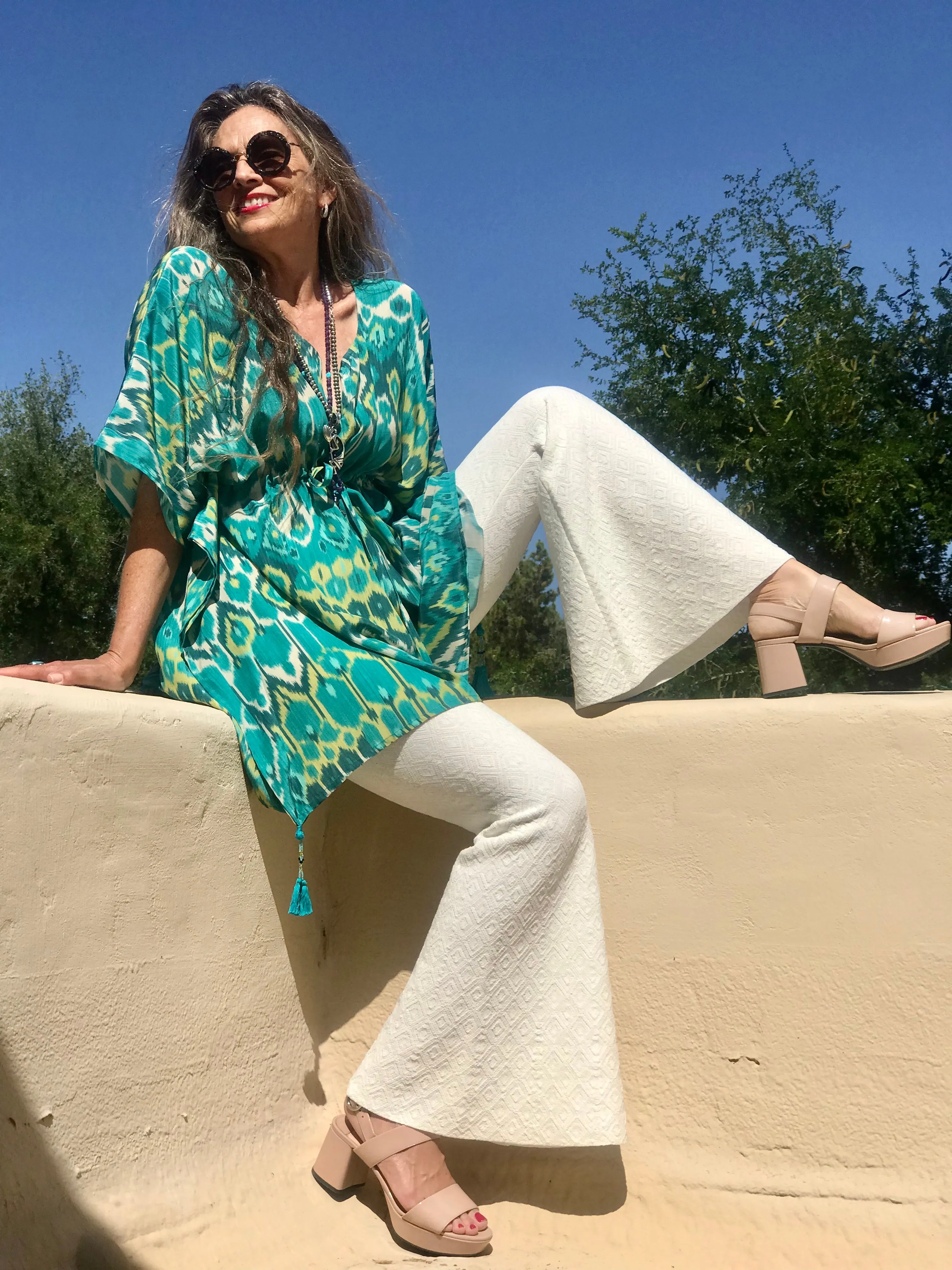 Acqua Vita Italian Silk Short Kaftan