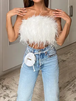 Artisanal Feather Top