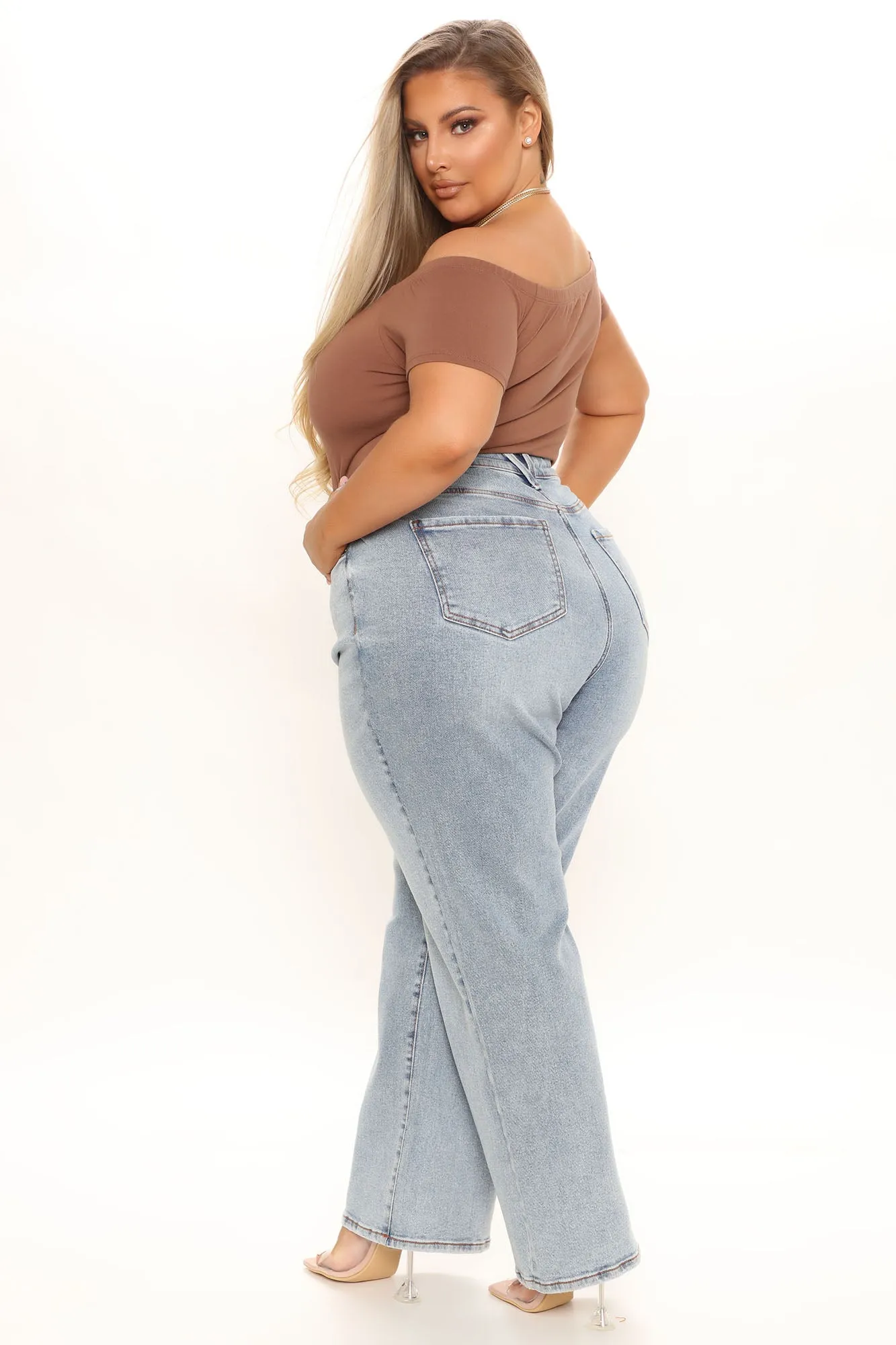 Autumn Off Shoulder Bodysuit - Chocolate