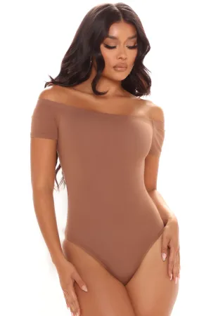 Autumn Off Shoulder Bodysuit - Chocolate