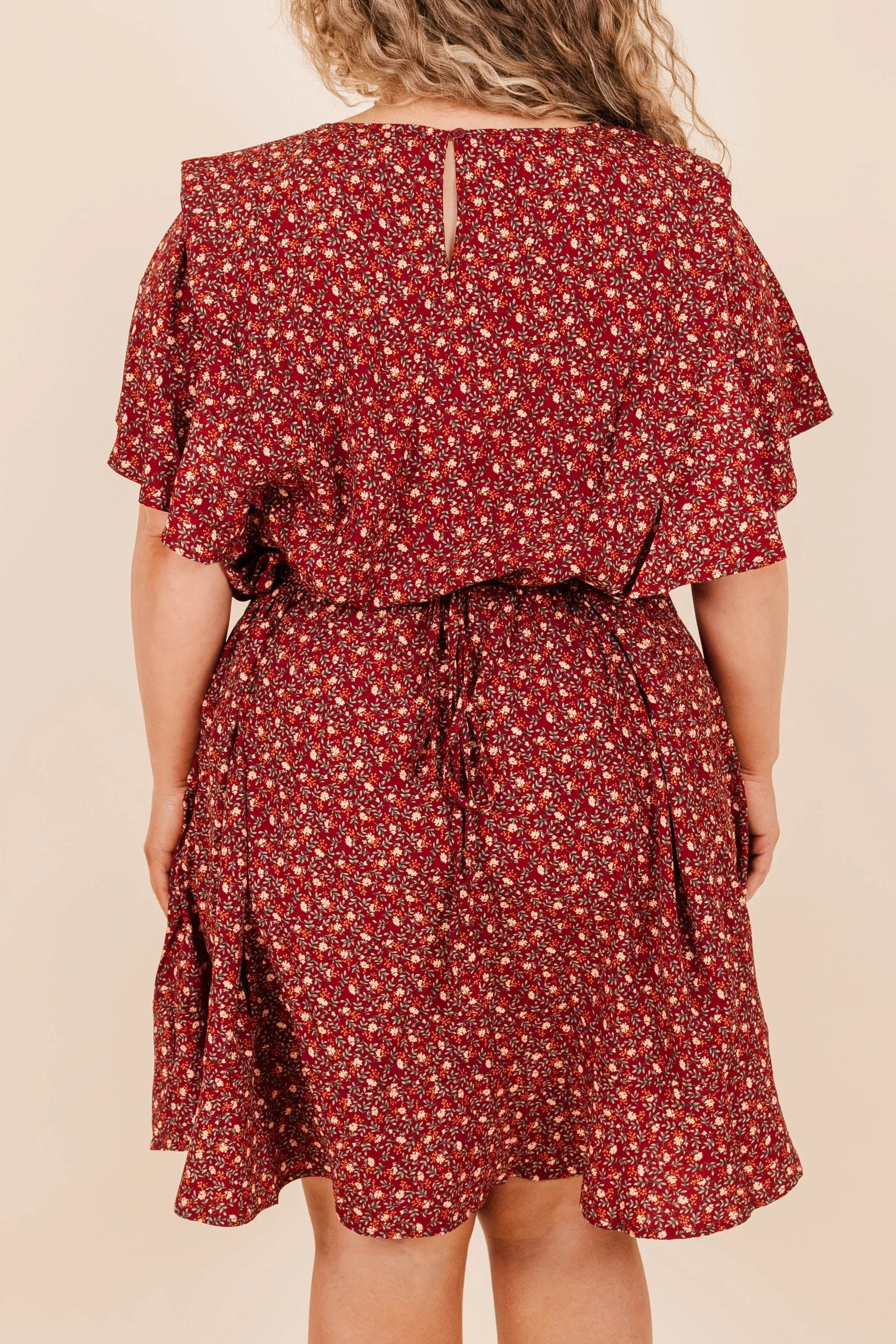 Bask In Every Moment Dress, Burgundy