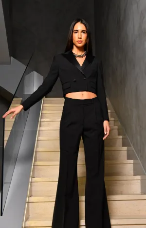 Black Cropped Tuxedo Online UAE