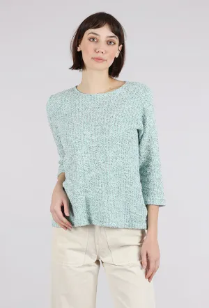 Boatneck Texture Sweater, Fountain