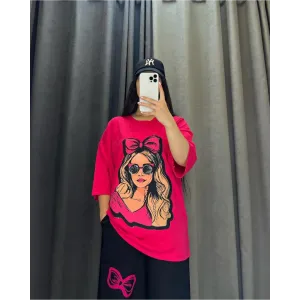 CH # 436 Printed Drop-Shoulder Tee Trousers