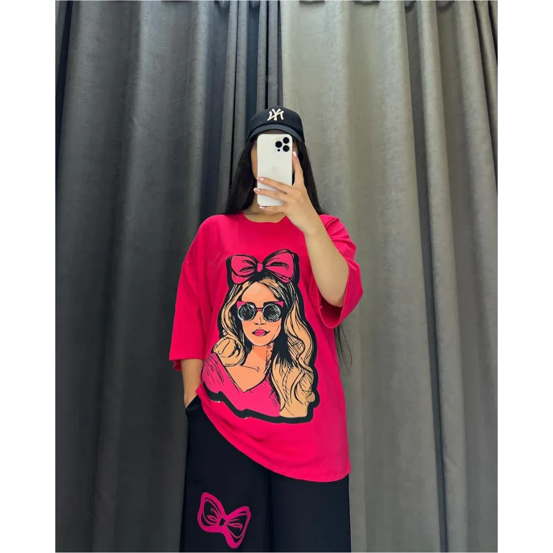 CH # 436 Printed Drop-Shoulder Tee Trousers