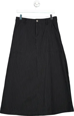 Collusion Black Pinstripe Skirt UK 12