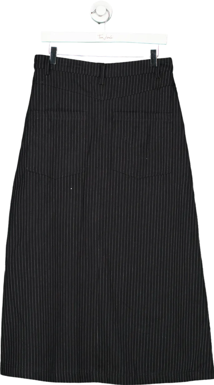 Collusion Black Pinstripe Skirt UK 12