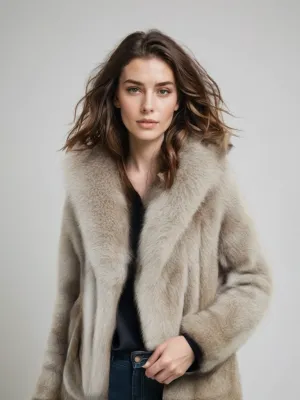Damesjas van imitatiebont - luxe warmte & comfort