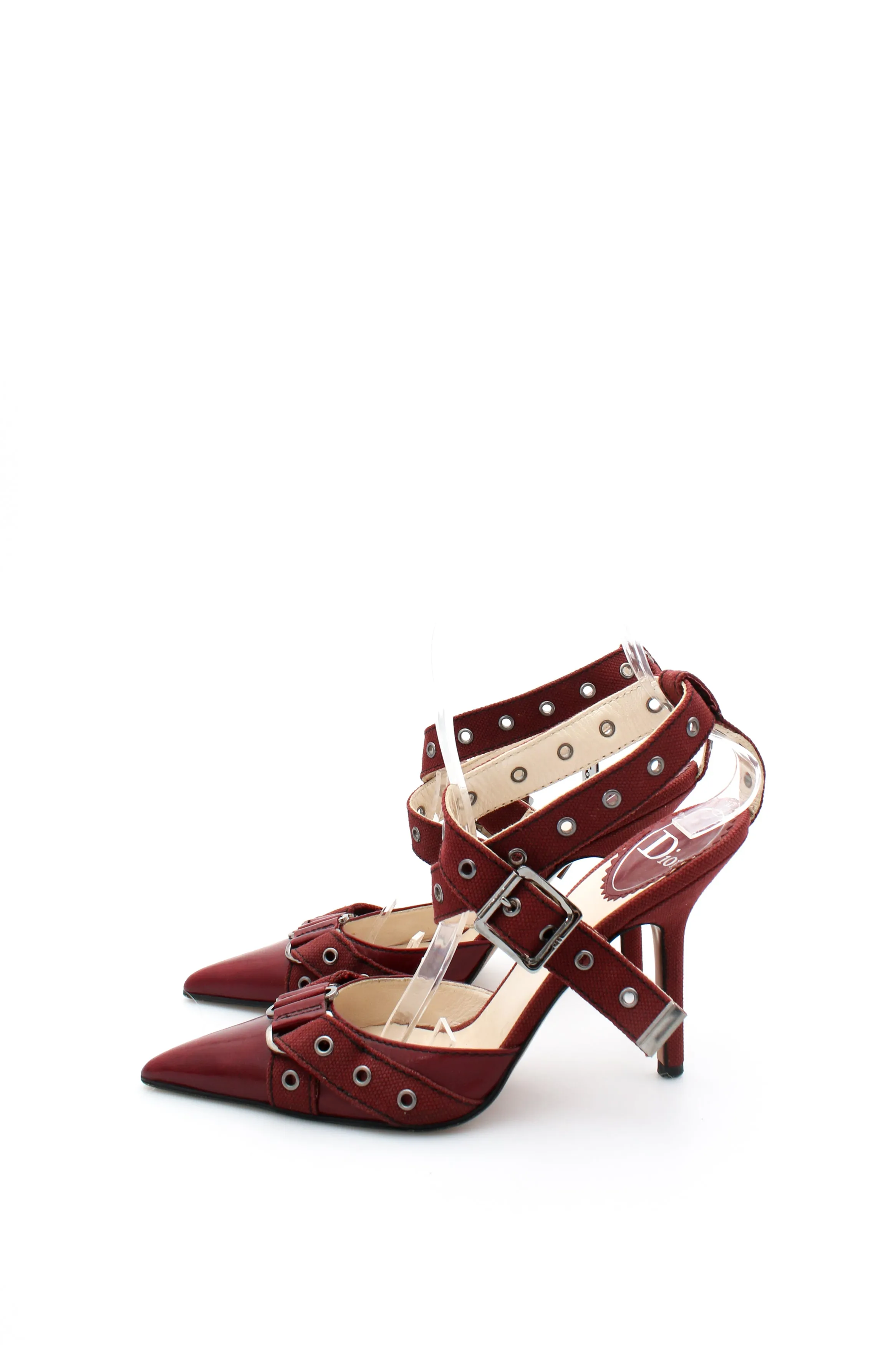 Dior Leather Ankle Strap Heels