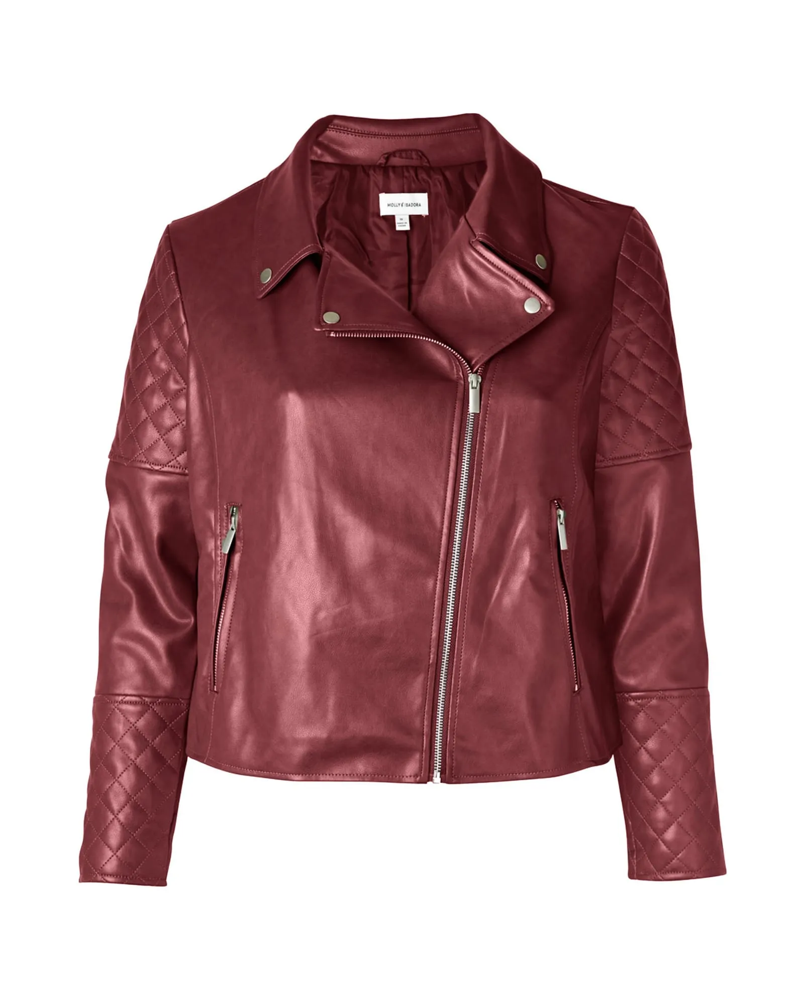 Eleanora Quilted Moto Jacket | Deep Fuchsia