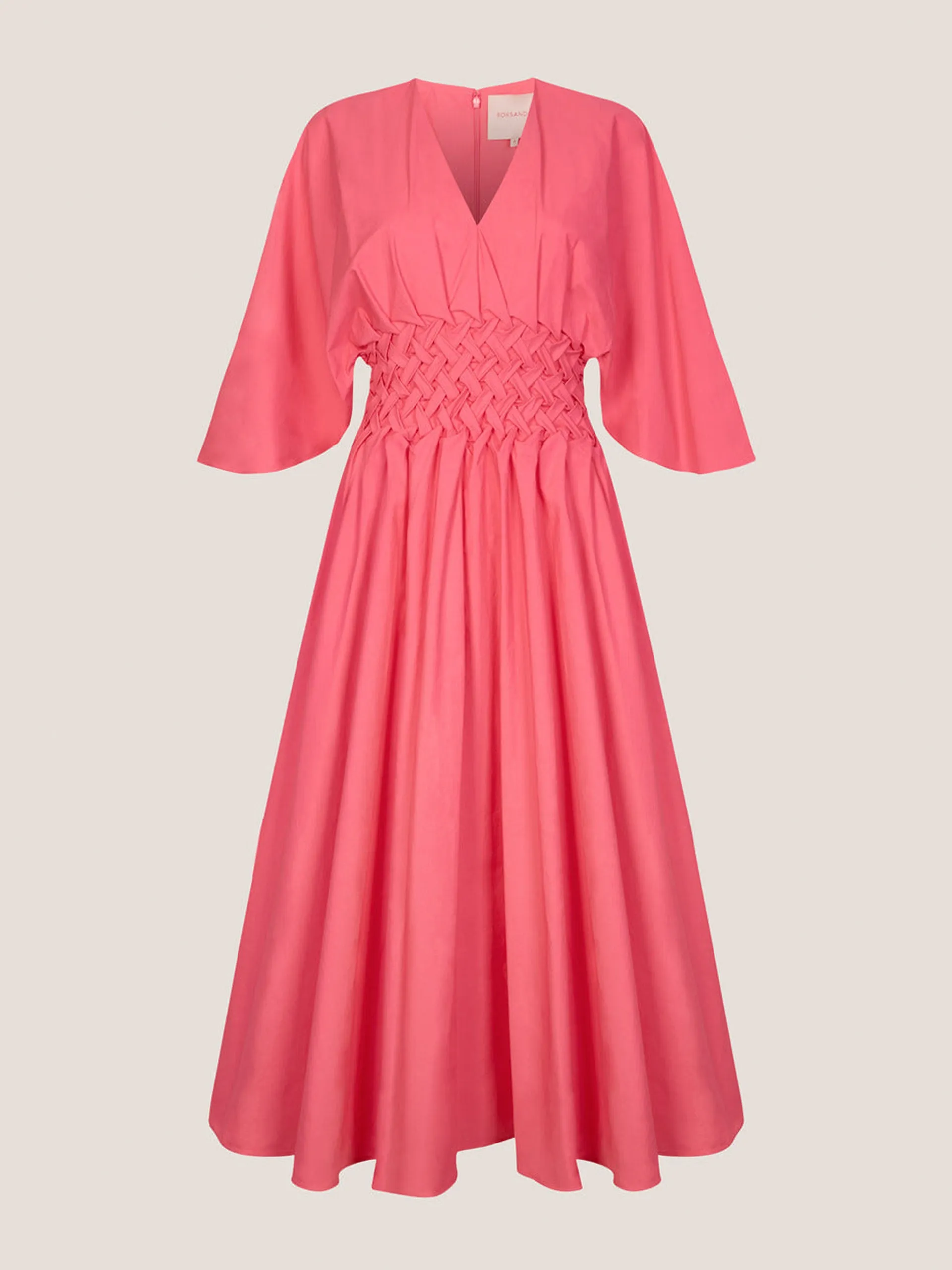 Esti amaranth cotton dress