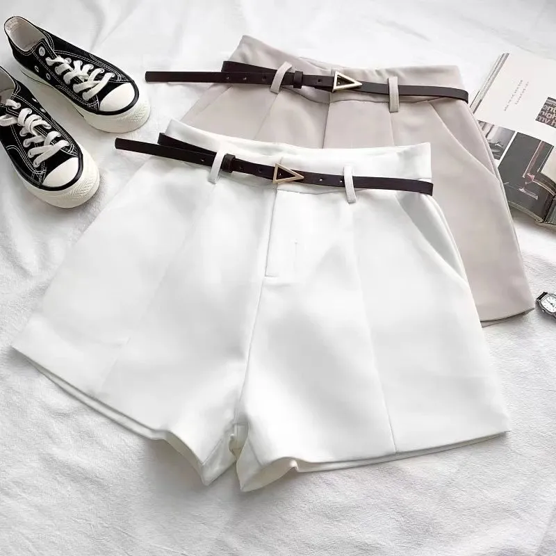 ITOOLIN Casual Women's A-line High Waist Shorts Chic Style