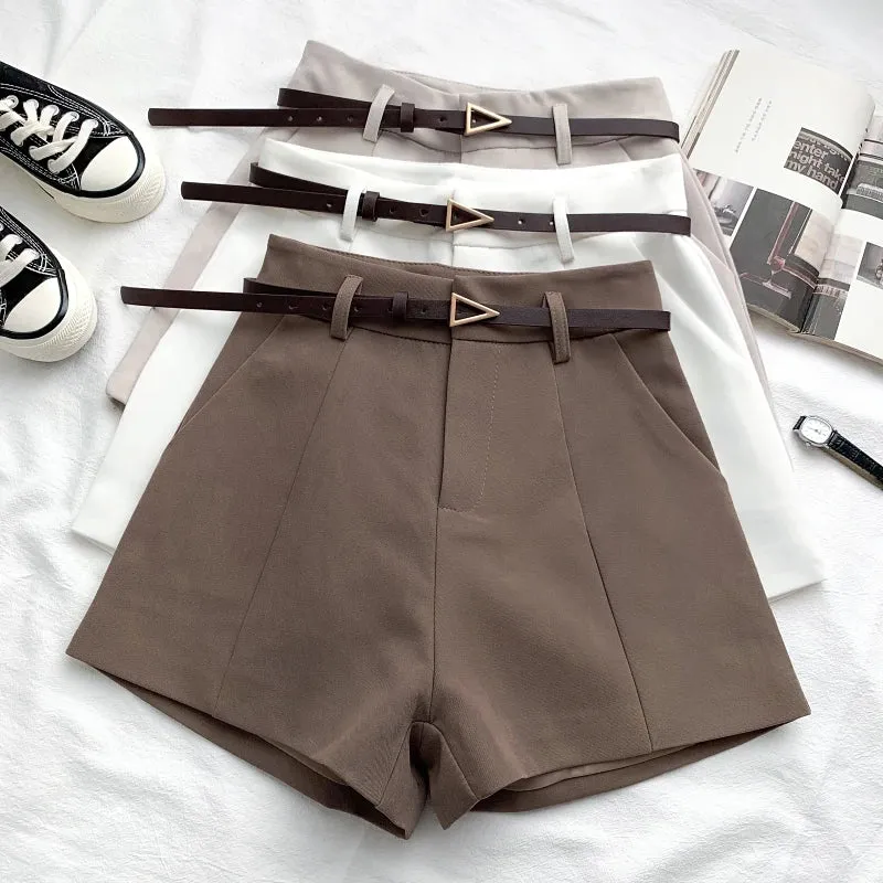 ITOOLIN Casual Women's A-line High Waist Shorts Chic Style