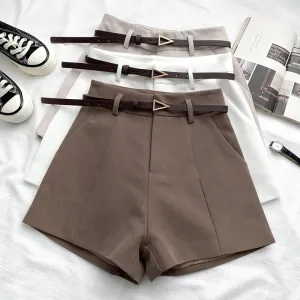 ITOOLIN Casual Women's A-line High Waist Shorts Chic Style