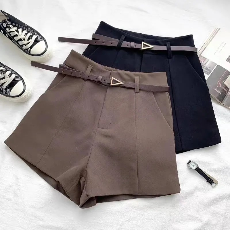 ITOOLIN Casual Women's A-line High Waist Shorts Chic Style