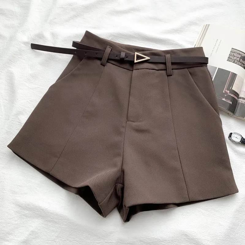 ITOOLIN Casual Women's A-line High Waist Shorts Chic Style