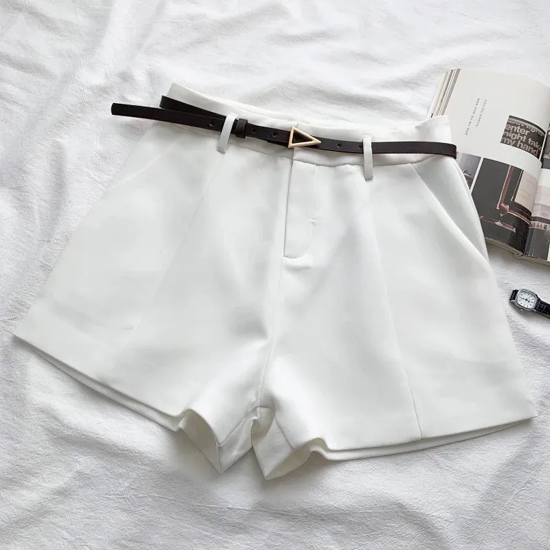 ITOOLIN Casual Women's A-line High Waist Shorts Chic Style