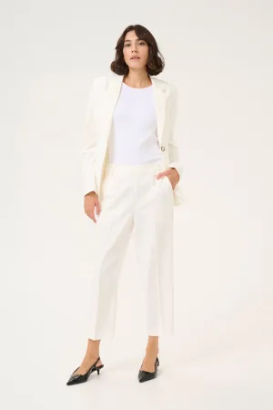 KAFFE KAsakura Cropped Pant Chalk White