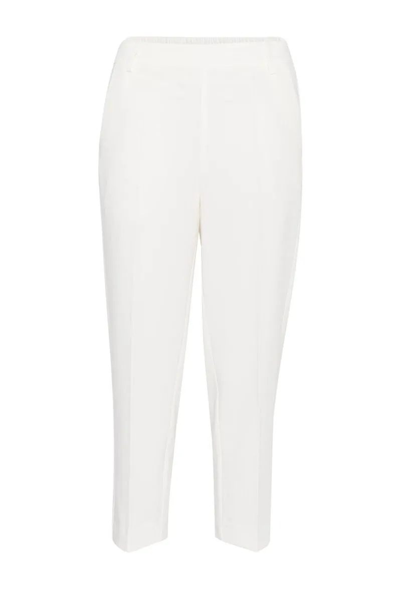 KAFFE KAsakura Cropped Pant Chalk White