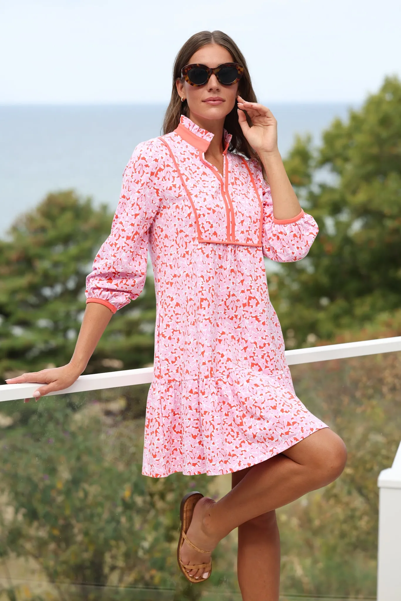 Katie Dress in Pink Bouquet