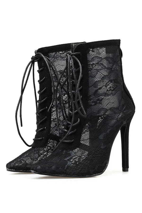 Lace Feminine Lace-Up Boot Cuffs
