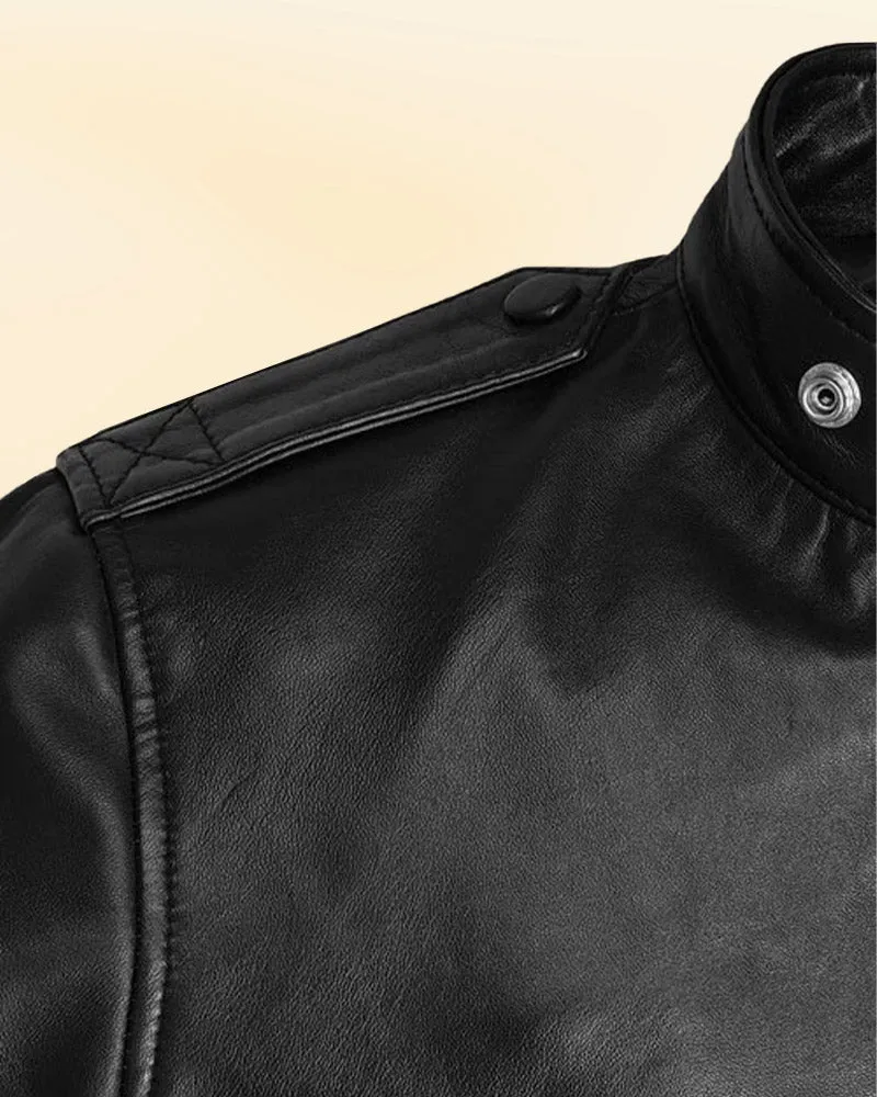 LEATHER JACKET WORN BY ANDREW GARFIELD IN THE TONIGHT SHOW | ANDREW GARFIELD LEATHER JACKET