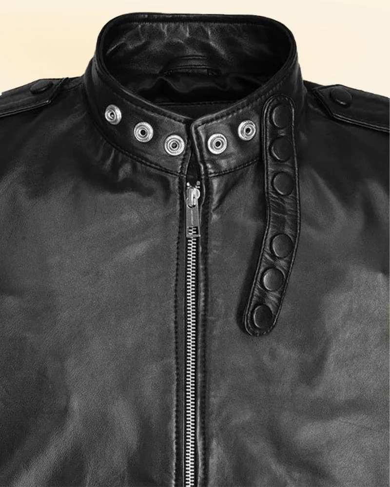 LEATHER JACKET WORN BY ANDREW GARFIELD IN THE TONIGHT SHOW | ANDREW GARFIELD LEATHER JACKET