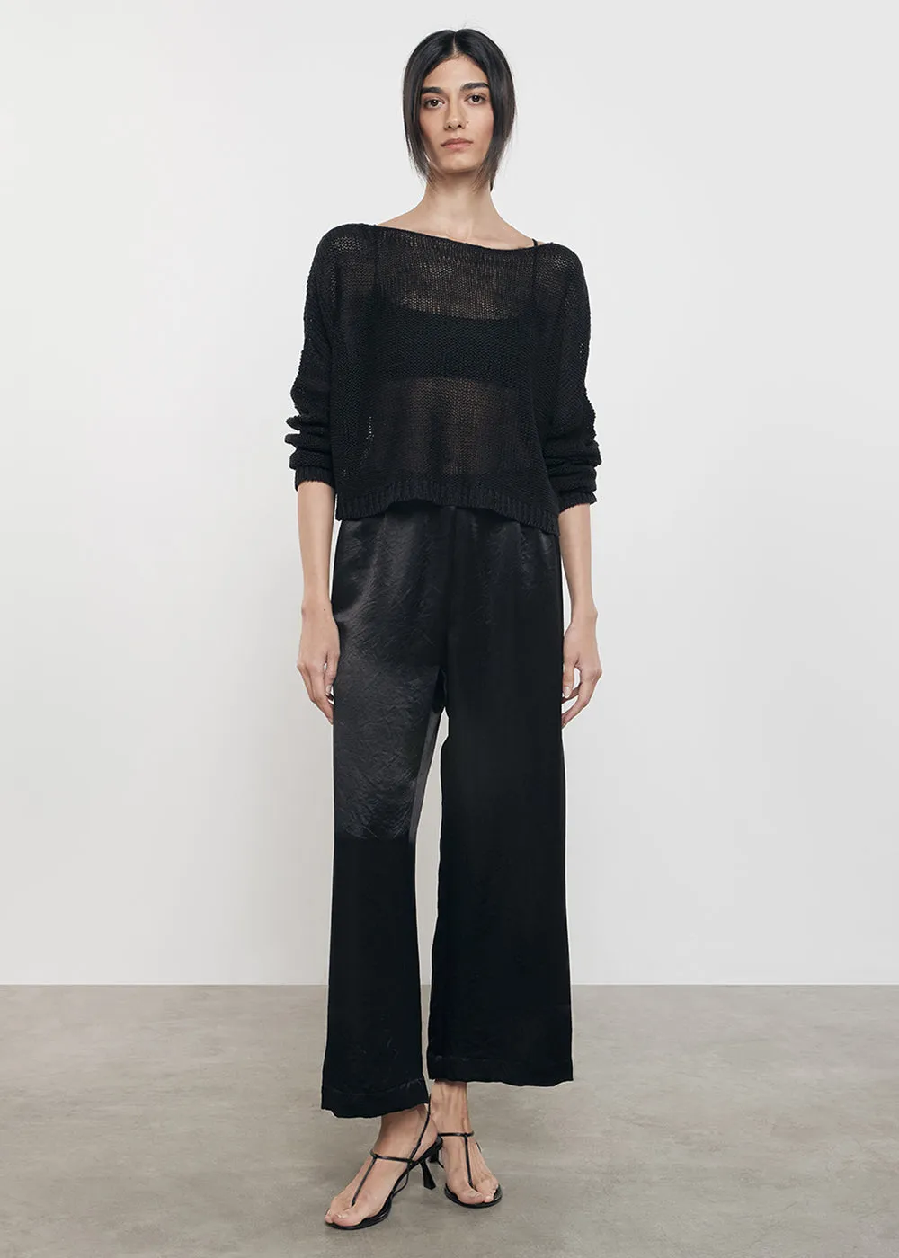 Linen Open Knit Sweater