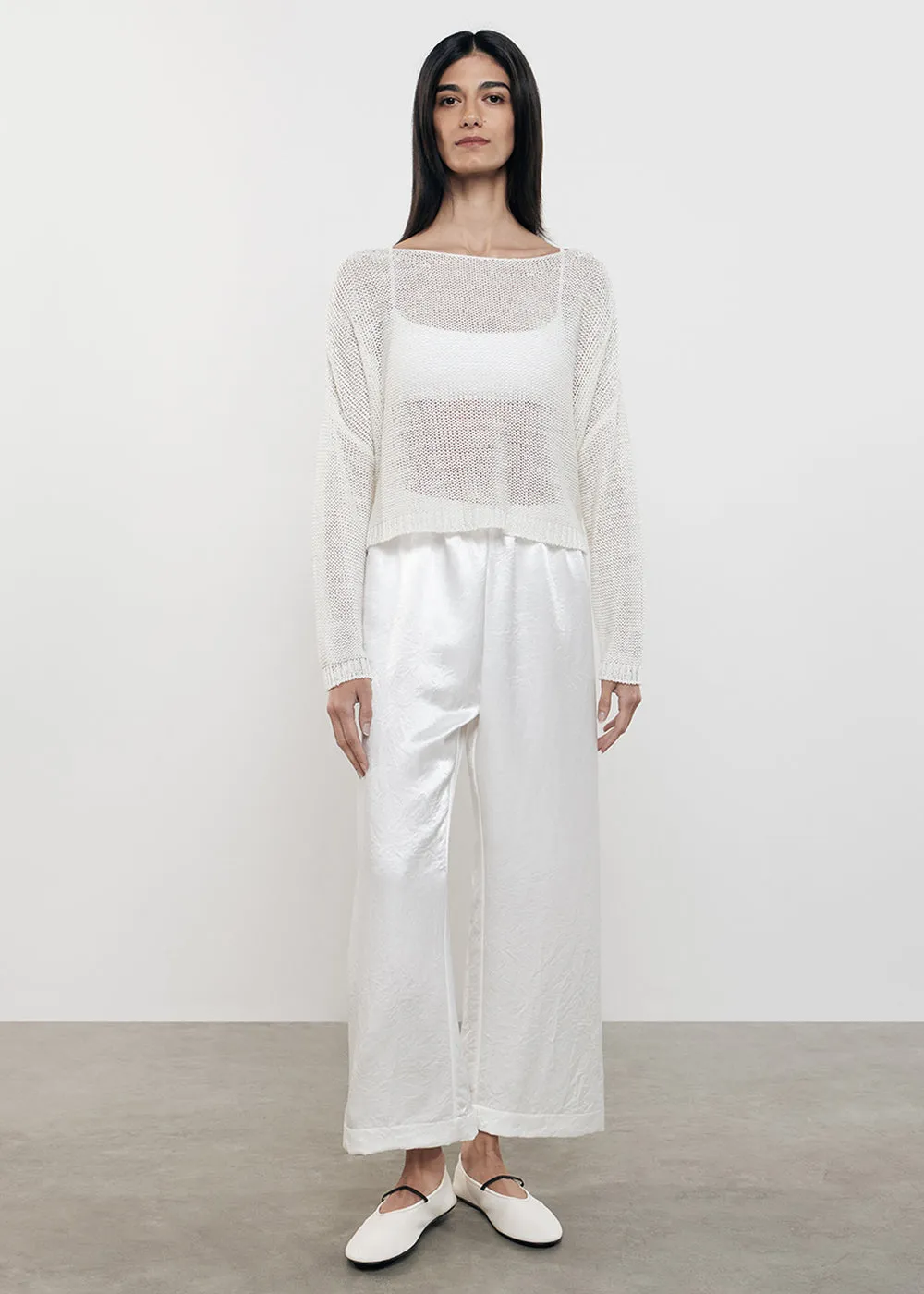 Linen Open Knit Sweater