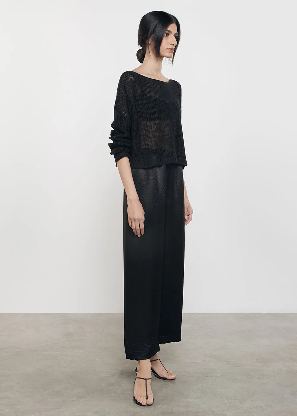 Linen Open Knit Sweater