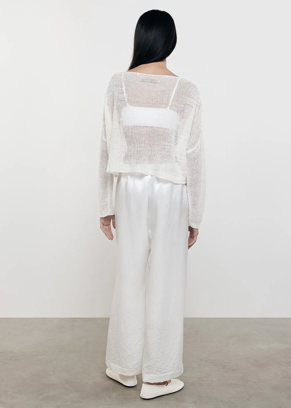 Linen Open Knit Sweater