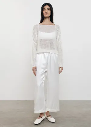 Linen Open Knit Sweater