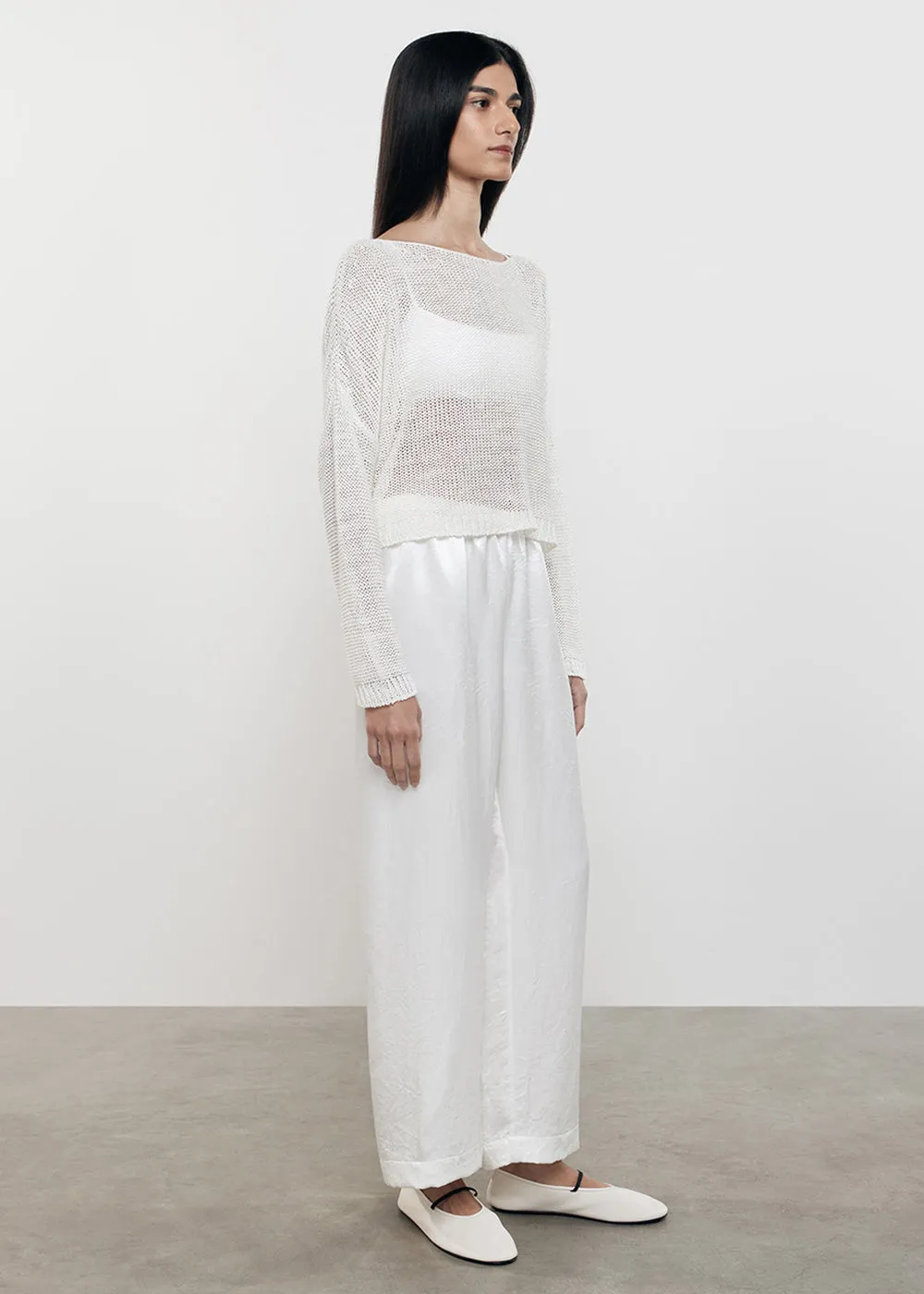 Linen Open Knit Sweater