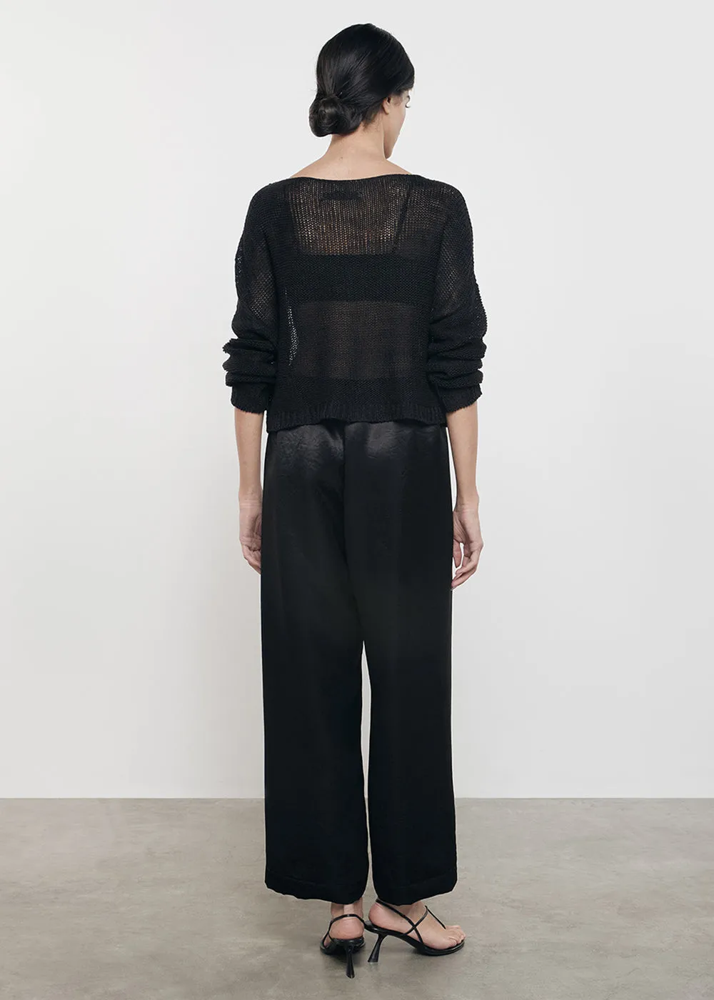 Linen Open Knit Sweater