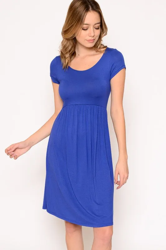 Lucy Cap Sleeve Babydoll Dress