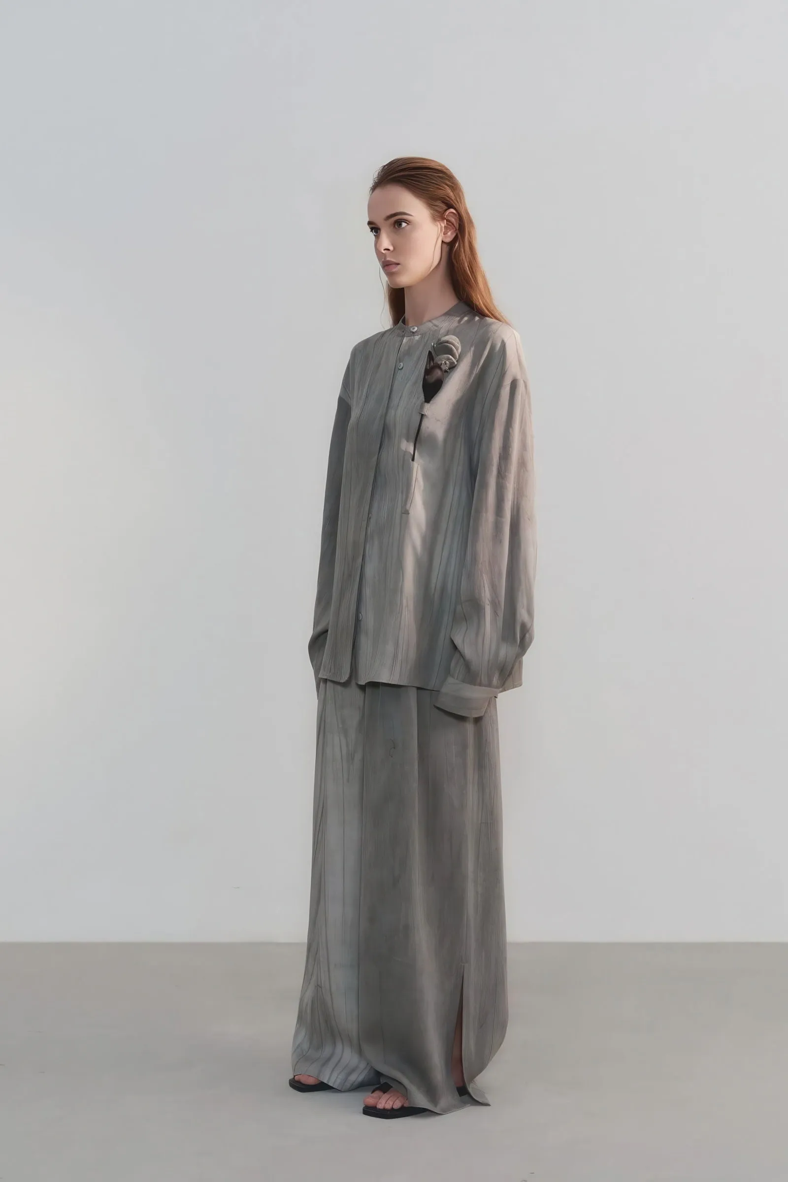 Luxe Feel Tencel High-Waist Wide-Leg Trousers