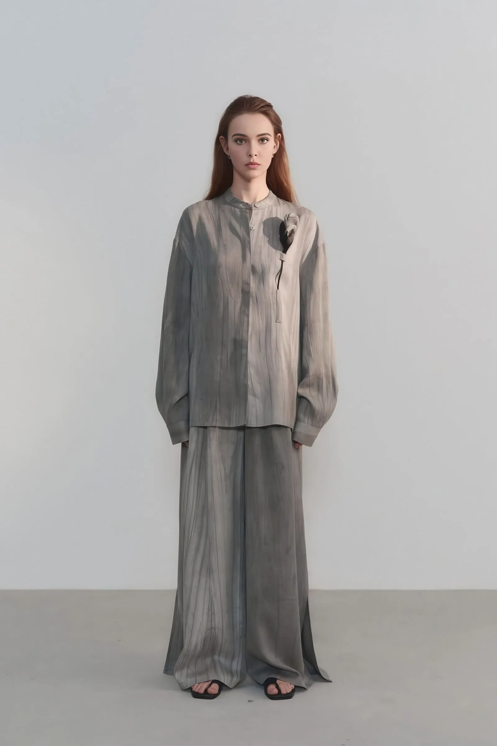 Luxe Feel Tencel High-Waist Wide-Leg Trousers
