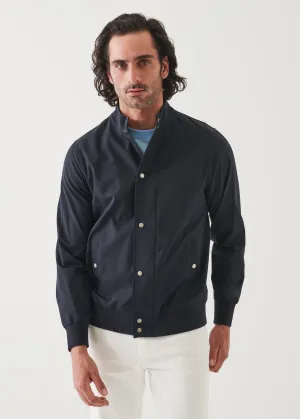 Nylon Stretch Bomber Jacket