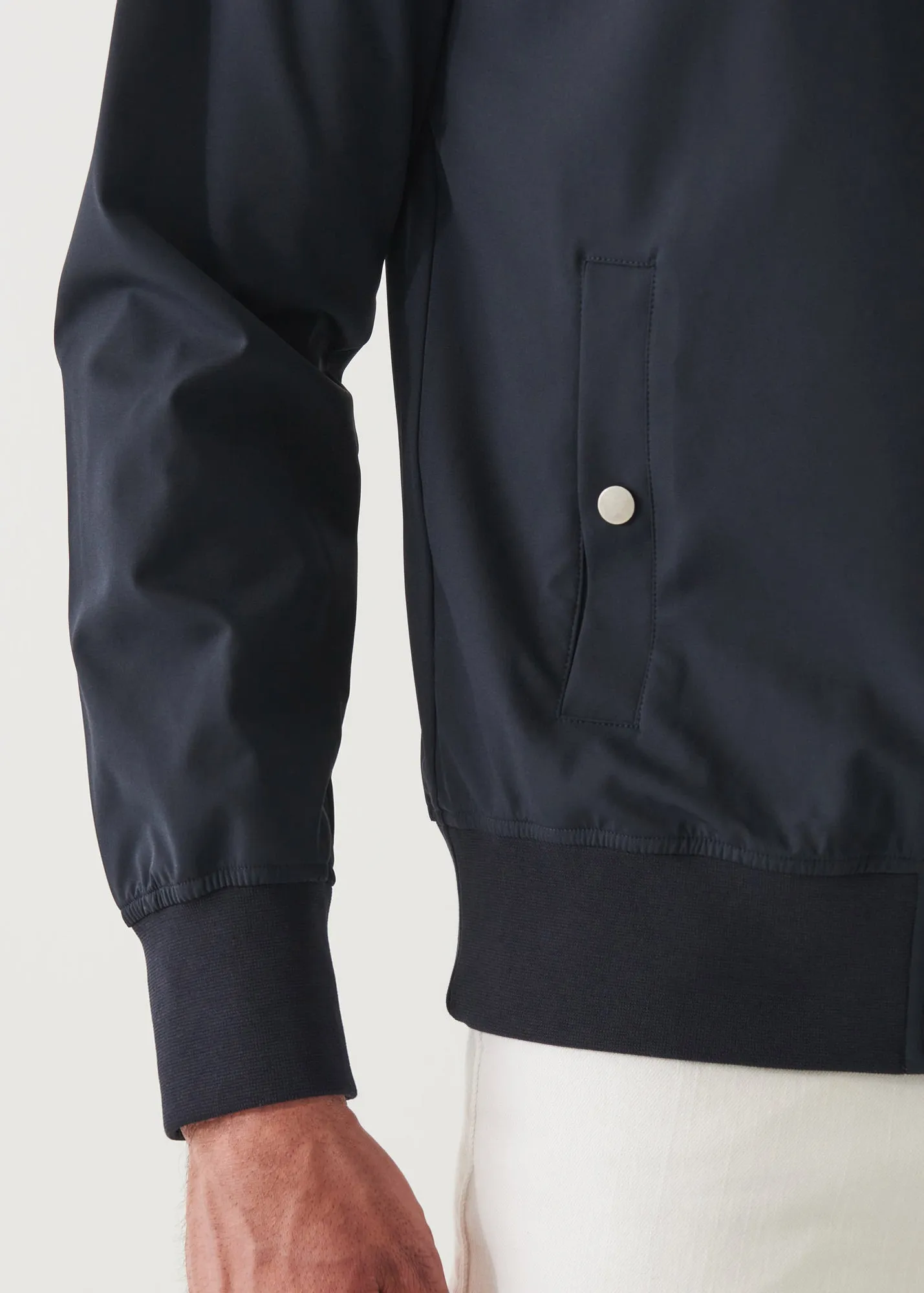 Nylon Stretch Bomber Jacket