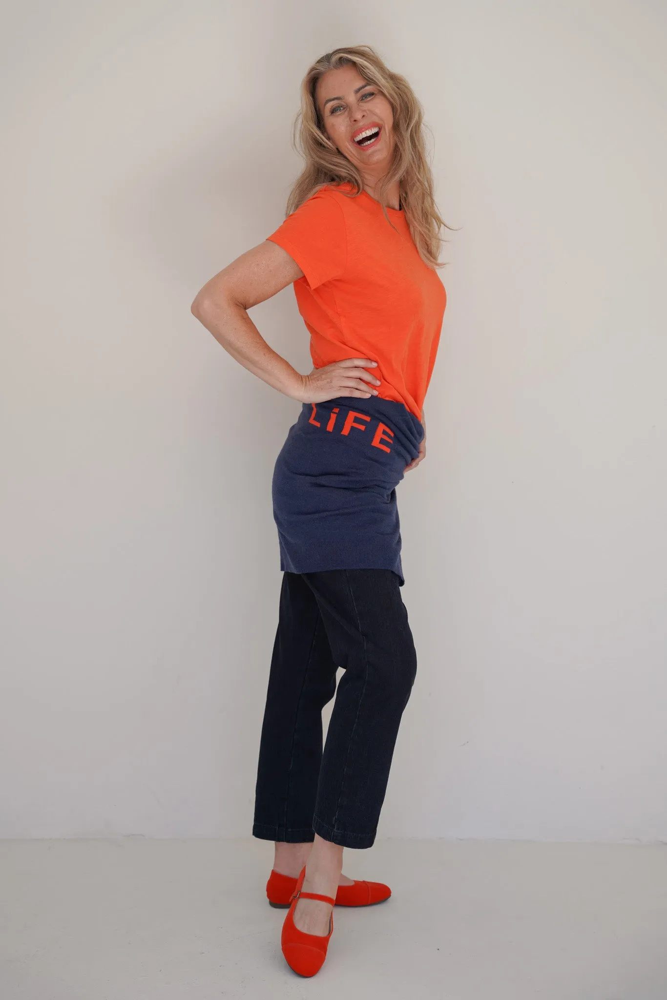 Orange Velvet Mary Janes