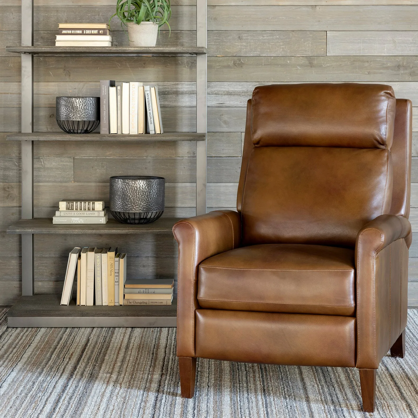 Page Leather Push Back Recliner
