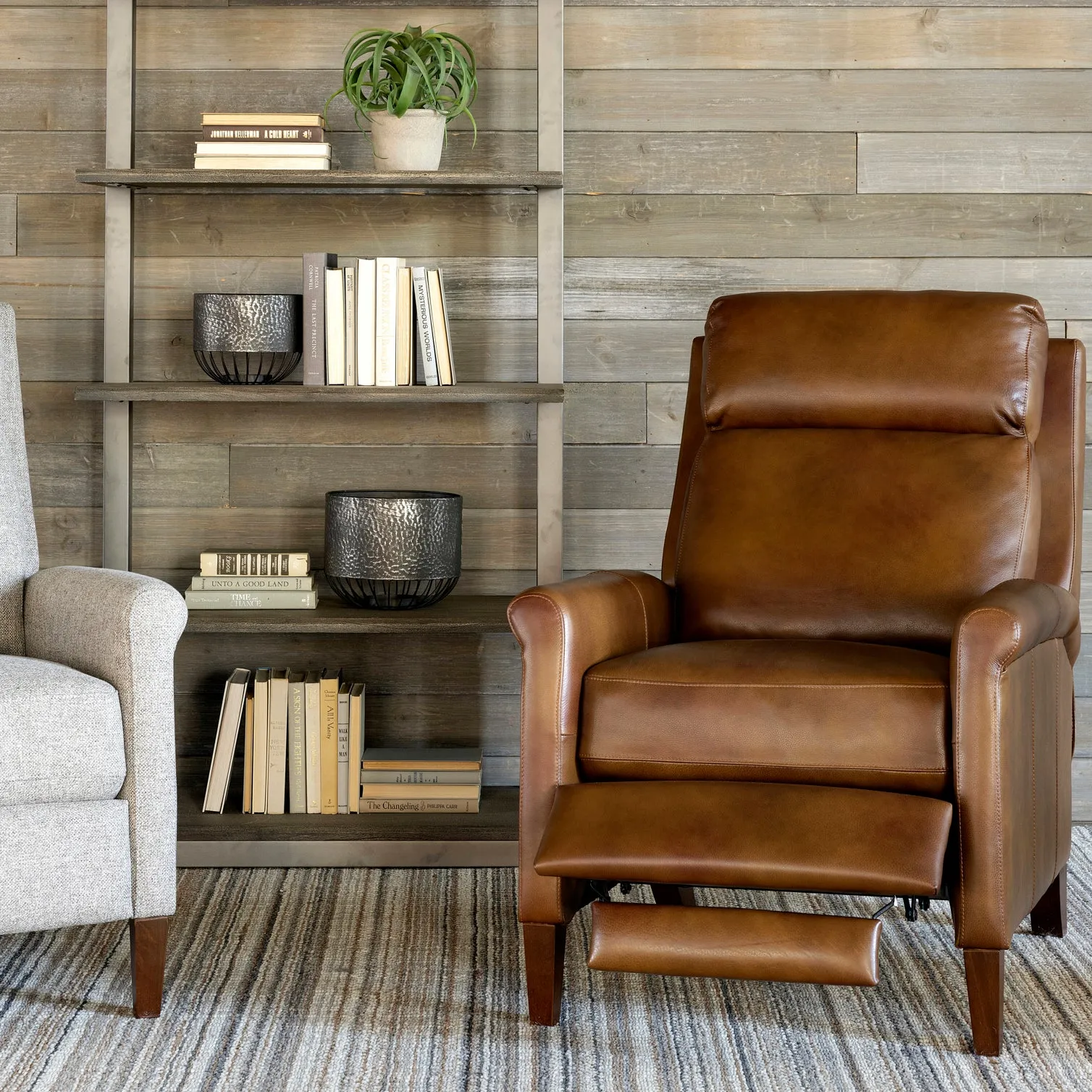 Page Leather Push Back Recliner