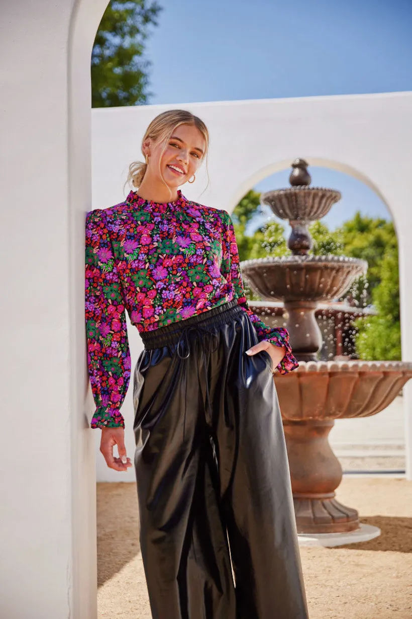 Phyllis Faux Leather Midi Pants