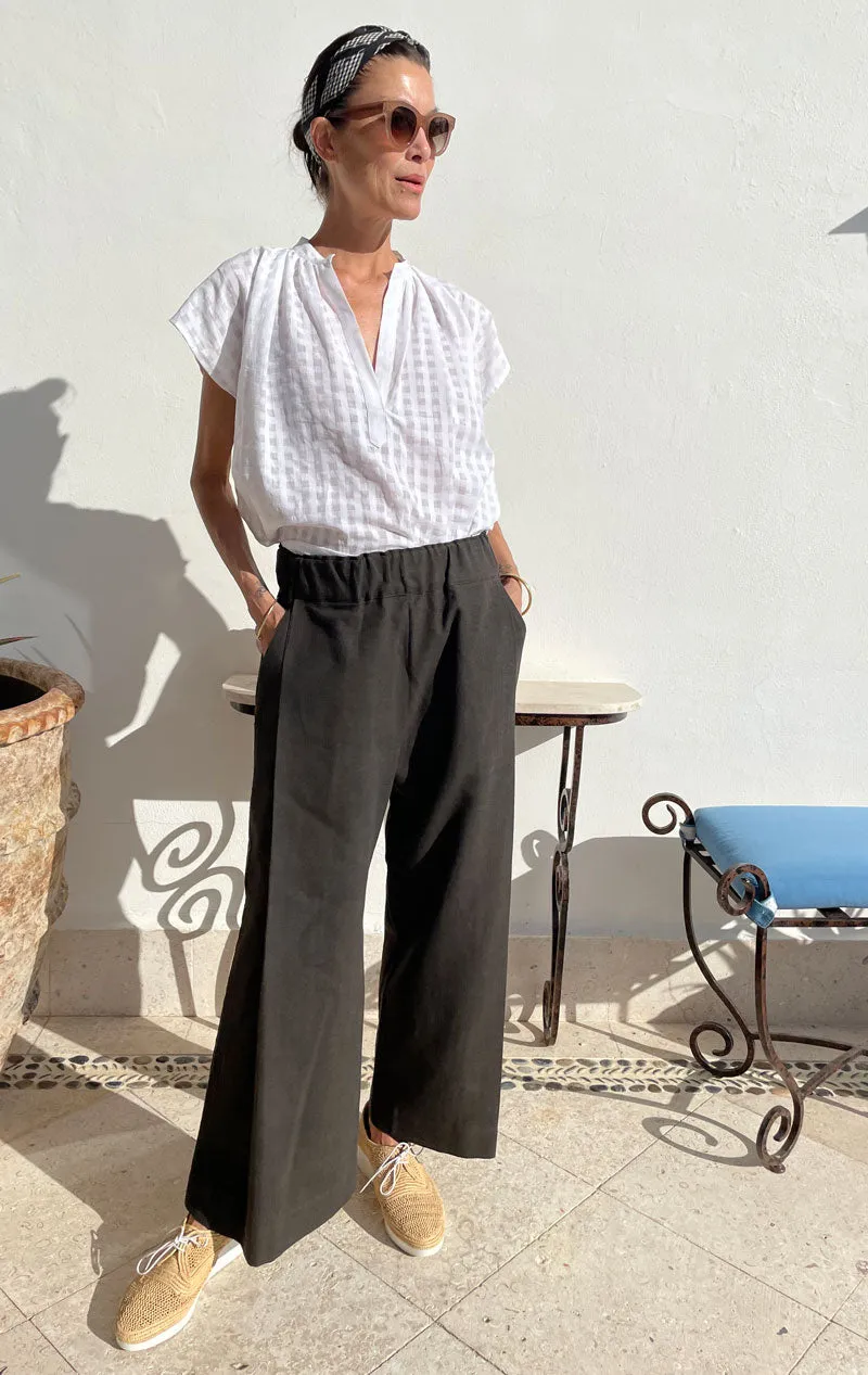 Pleated Khadi pant