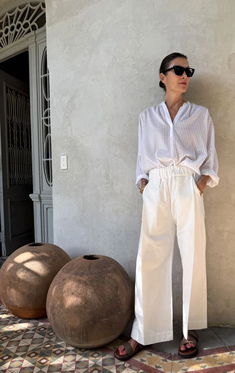 Pleated Khadi pant