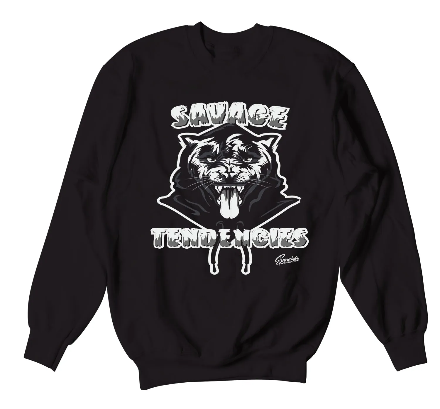 Retro 4 Black Cat Savage Tendencies Sweater