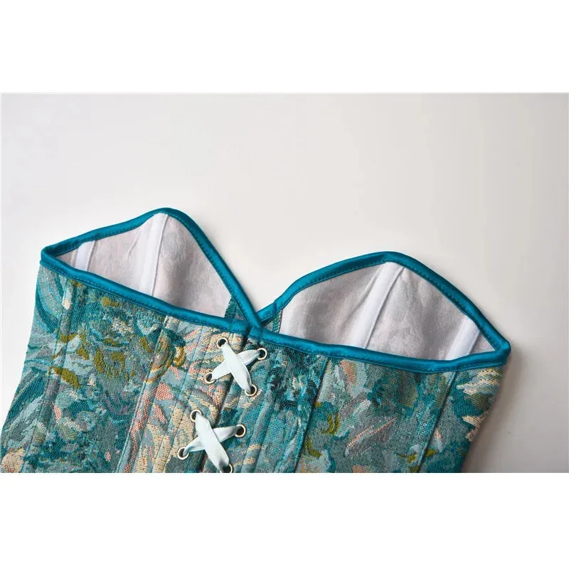 Spring Dream Blue Corset Top