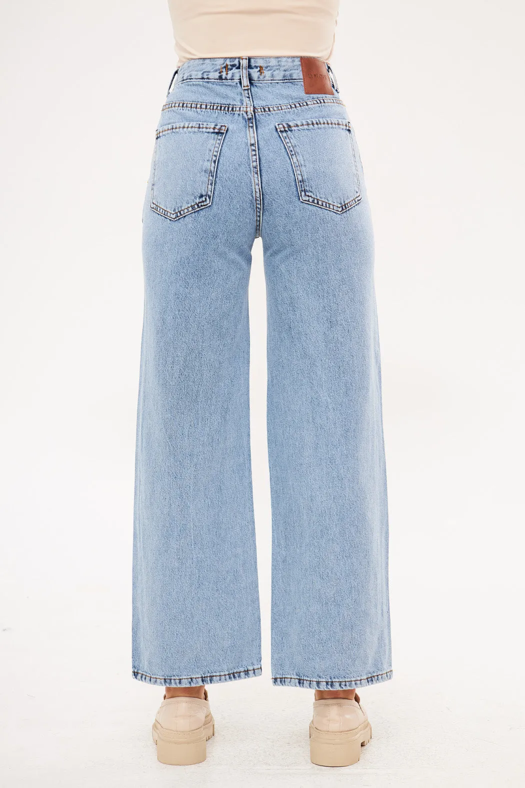 Straight Leg Solid Classic Denim Trouser