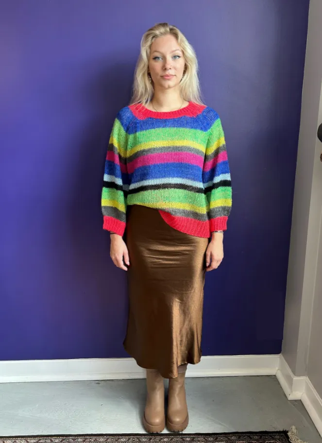 Striped knitted sweater