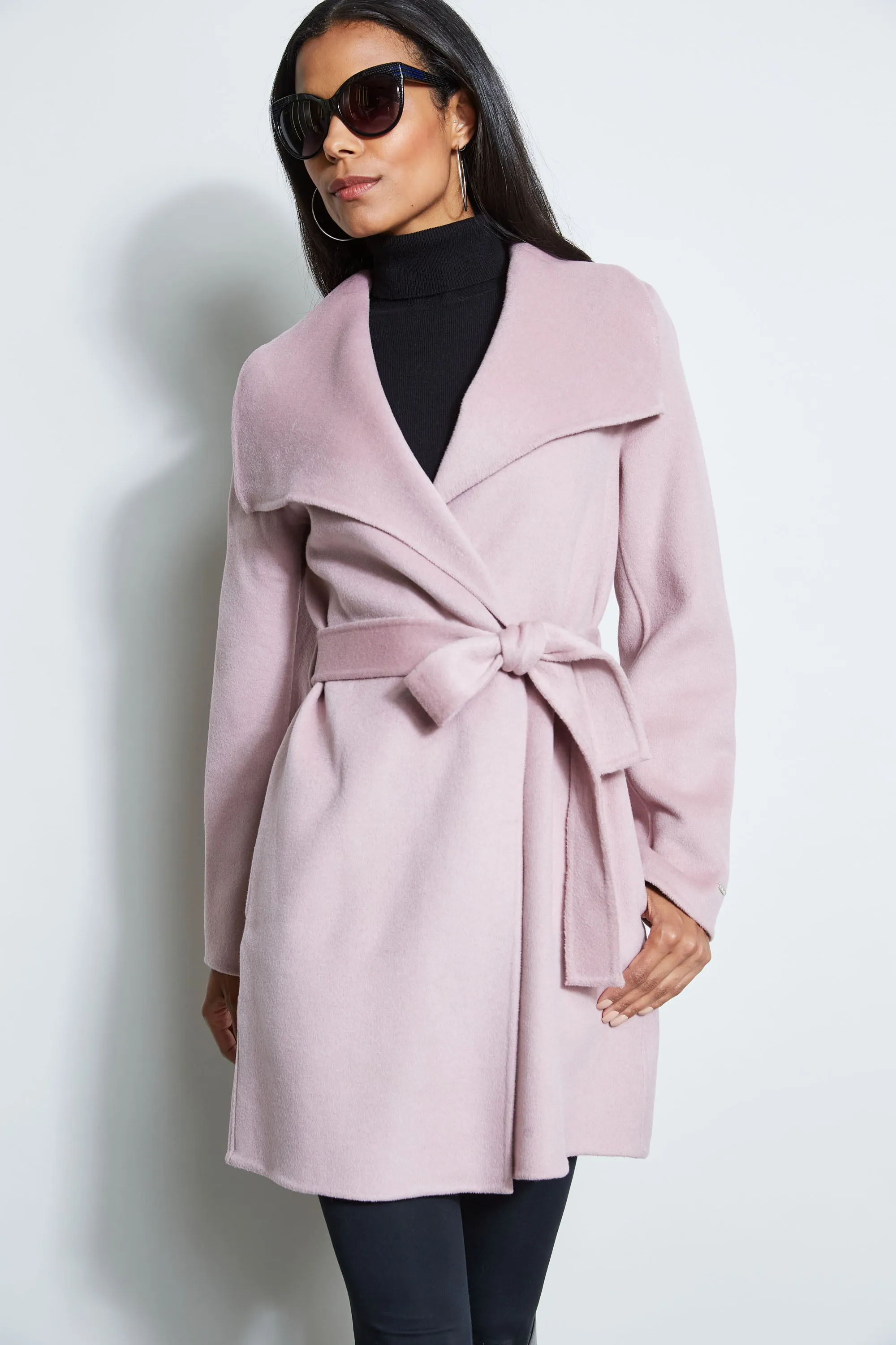 Tahari Ella Double Face Wool Coat
